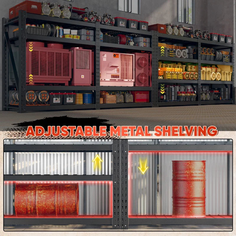 【🔥Factory Direct Clearout Sale🔥】4-Tier 93" W Industrial Shelving Rack, 9348LBS Capacity Garage Storage Rack with 2337LB/Shelf , Metal Shelving Unit for Warehouse, Basement, Commercial