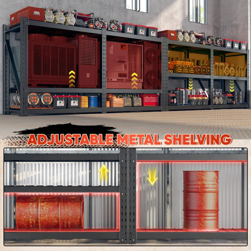 【🔥Factory Direct Clearout Sale🔥】3-Tier 93" W Industrial Shelving Rack, 7010LBS Capacity Garage Storage Rack with 2337LB/Shelf , Metal Shelving Unit for Warehouse, Basement, Commercial