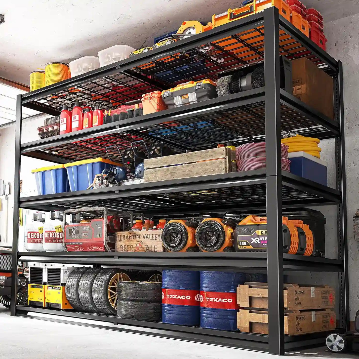 【🔥Factory Direct Clearout Sale🔥】2 Packs 3000LBS Garage Shelving 5 Tier Rust-Proof Adjustable Industrial Shelving Metal Storage Shelves Easy Assembly 10 Minutes