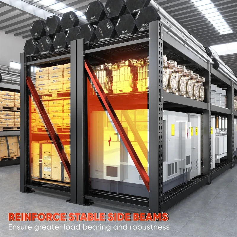 【🔥Factory Direct Clearout Sale🔥】3-Tier 93" W Industrial Shelving Rack, 7010LBS Capacity Garage Storage Rack with 2337LB/Shelf , Metal Shelving Unit for Warehouse, Basement, Commercial