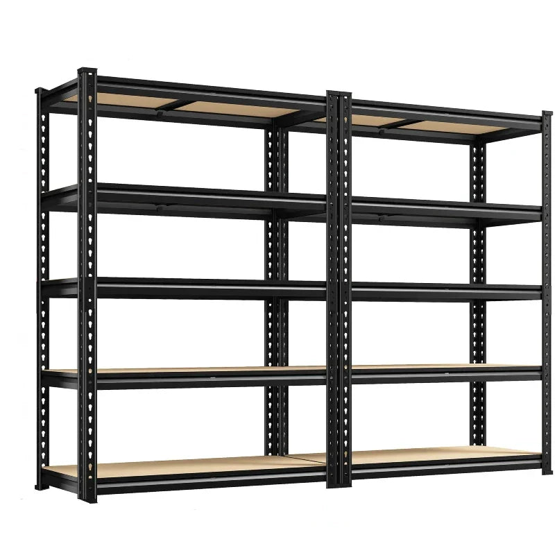 【🔥Factory Direct Clearout Sale🔥】Set of 2 Garage Storage Shelves, 27.6”W Metal Shelves Adjustable, 2000LBS Storage Rack for Pantry Kitchen Commercial