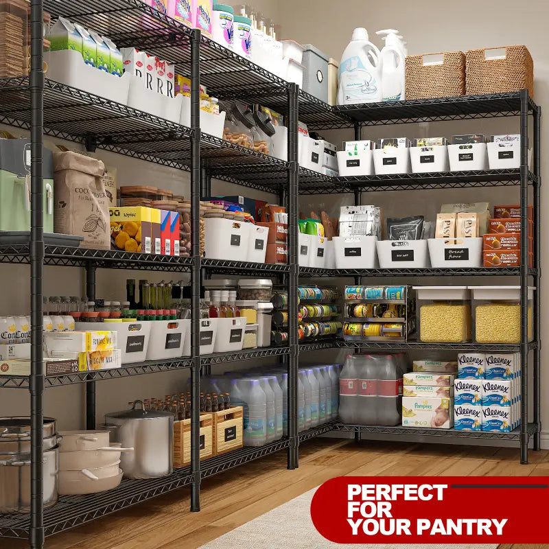 【🔥Factory Direct Clearout Sale🔥】58"W Metal Shelving Units, 59"H 1400 Lbs Wire Shelving for Pantry Kitchen