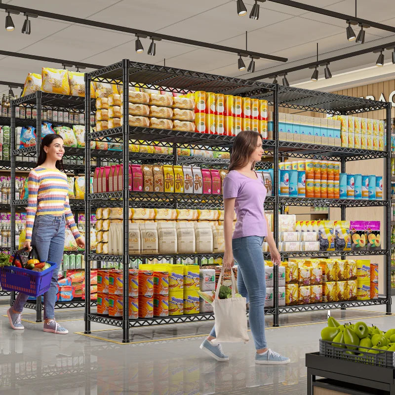 【🔥Factory Direct Clearout Sale🔥】72.8” W Metal Shelving Units, Adjustable Wire Shelves for Storage, 5-Wire Shelving Rack for Pantry Kitchen Supermarket