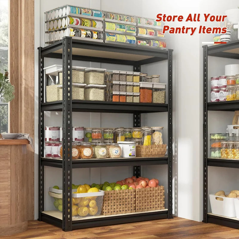 【🔥Factory Direct Clearout Sale🔥】24''W Storage Shelves 1600lbs, 4-Tier Adjustable Metal Shelving, Sturdy Stoarge Rack for Garage Kitchen Basement