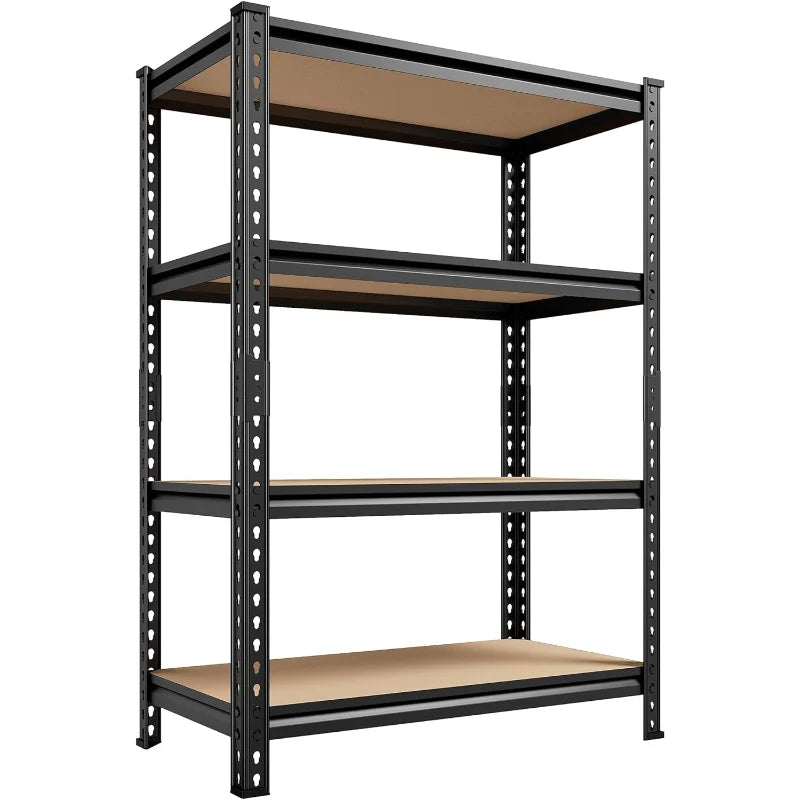 【🔥Factory Direct Clearout Sale🔥】24''W Storage Shelves 1600lbs, 4-Tier Adjustable Metal Shelving, Sturdy Stoarge Rack for Garage Kitchen Basement