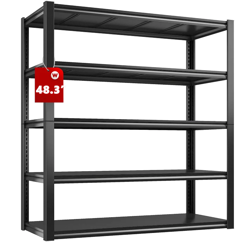 【🔥Factory Direct Clearout Sale🔥】5 Tier 72"H Garage Shelving,Adjustable Steel Storage Shelves 2600lbs for Warehouse,Basement,Garage,Industrial