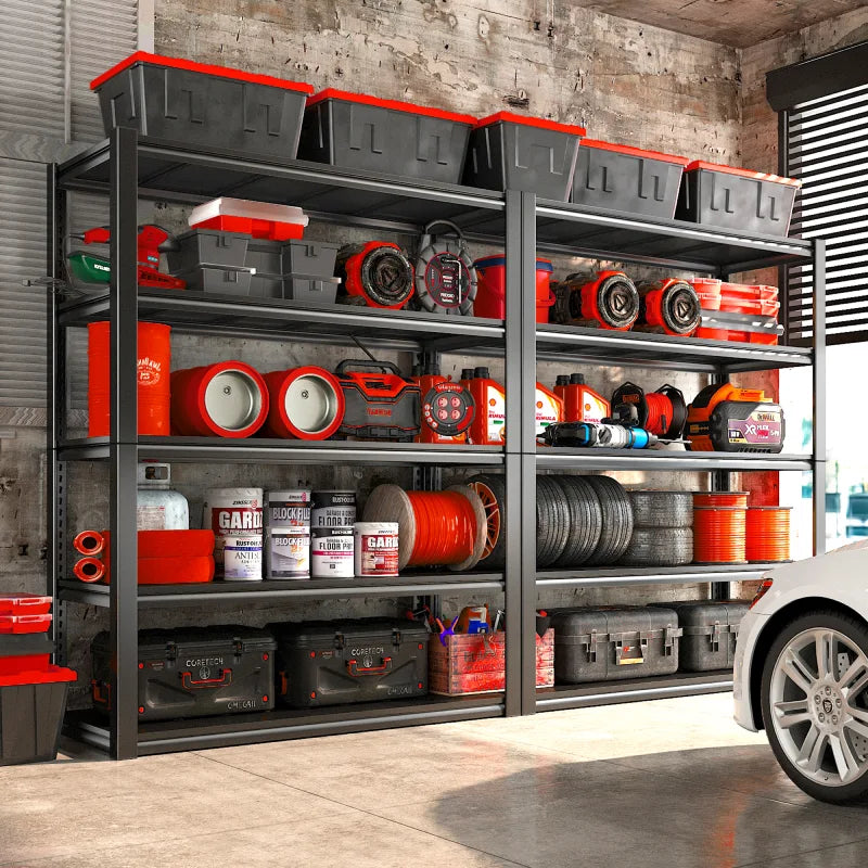 【🔥Factory Direct Clearout Sale🔥】5 Tier 72"H Garage Shelving,Adjustable Steel Storage Shelves 2600lbs for Warehouse,Basement,Garage,Industrial