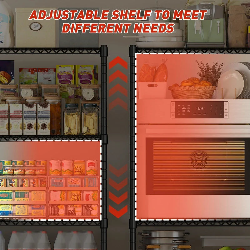 【🔥Factory Direct Clearout Sale🔥】60” W Wire Shelving Units, 2399lbs Adjustable Steel Shelving Racks, Storage Shelves for Pantry Kitchen Commercial