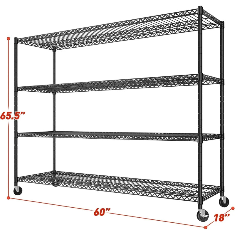 【🔥Factory Direct Clearout Sale🔥】60” W Wire Shelving Units, 2399lbs Adjustable Steel Shelving Racks, Storage Shelves for Pantry Kitchen Commercial