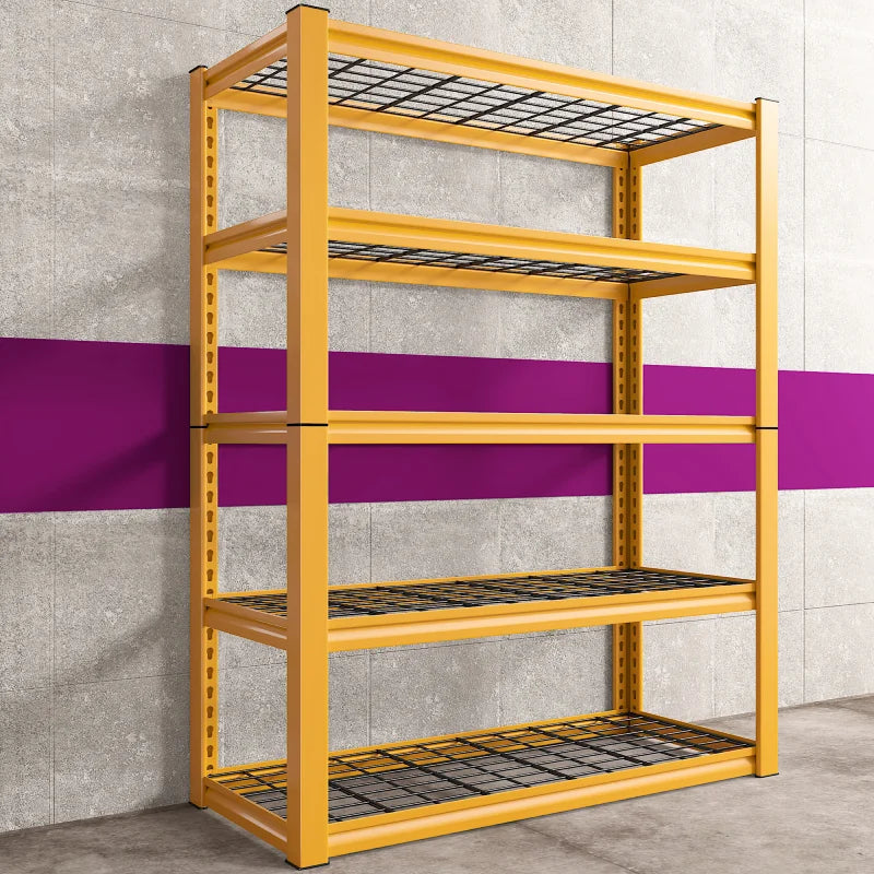 【🔥Factory Direct Clearout Sale🔥】40"W x 18"D Garage Shelving 5-Tier Heavy Duty Shelving 2550 LBS Adjustable Storage Shelves for Pantry Kitchen Basement Warehouse