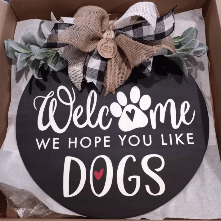 【🔥Hot Sale🔥】We Hope You Like Dogs, Welcome Wreath Sign