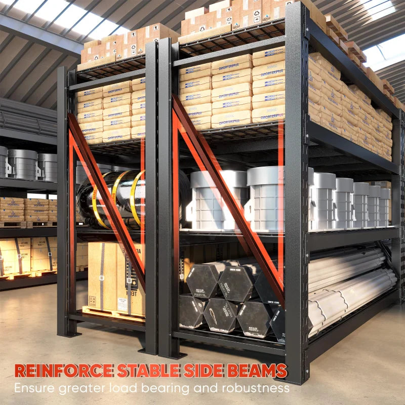 【🔥Factory Direct Clearout Sale🔥】9400LBS Heavy Duty Industrial Shelving 72"H Garage Shelving 4 -Tier Adjustable Storage Shelves for Warehouse, Garage, Basement Shop