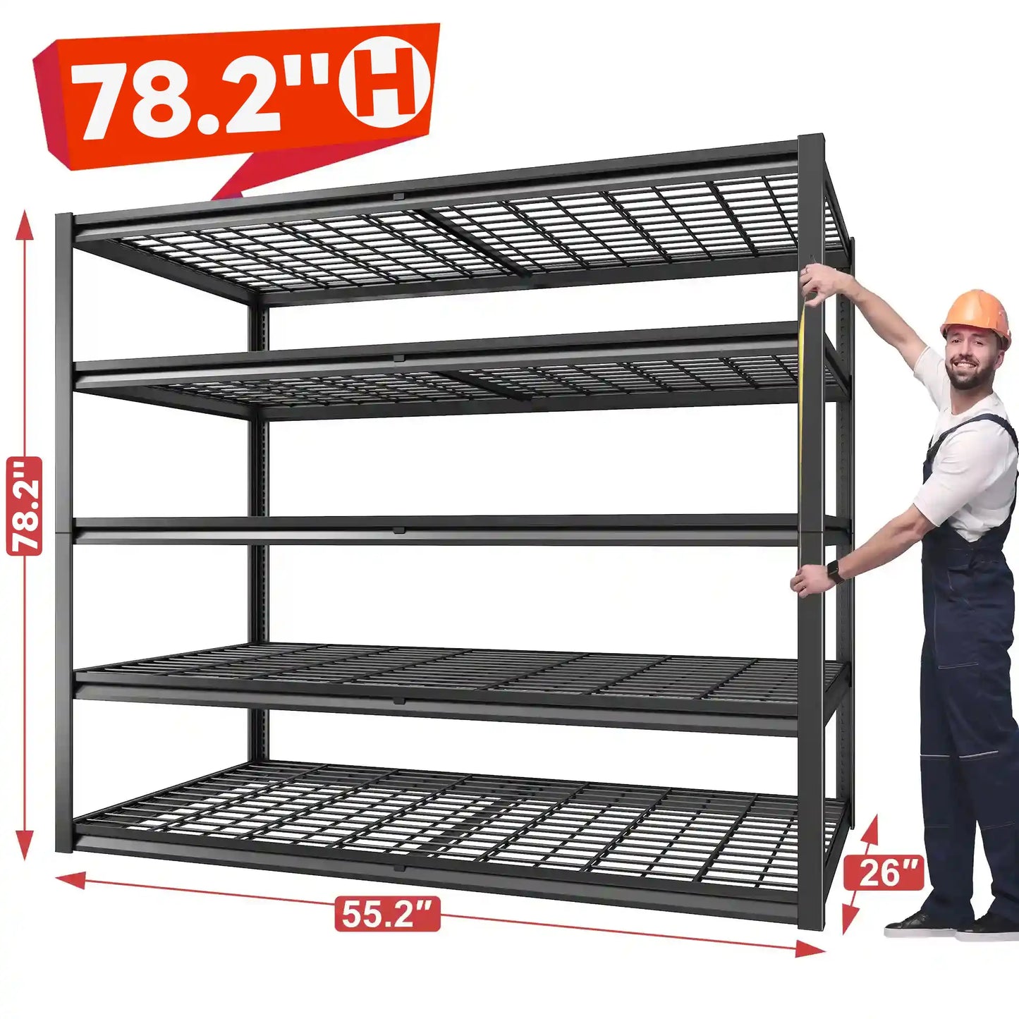 【🔥Factory Direct Clearout Sale🔥】2 Packs 3000LBS Garage Shelving 5 Tier Rust-Proof Adjustable Industrial Shelving Metal Storage Shelves Easy Assembly 10 Minutes