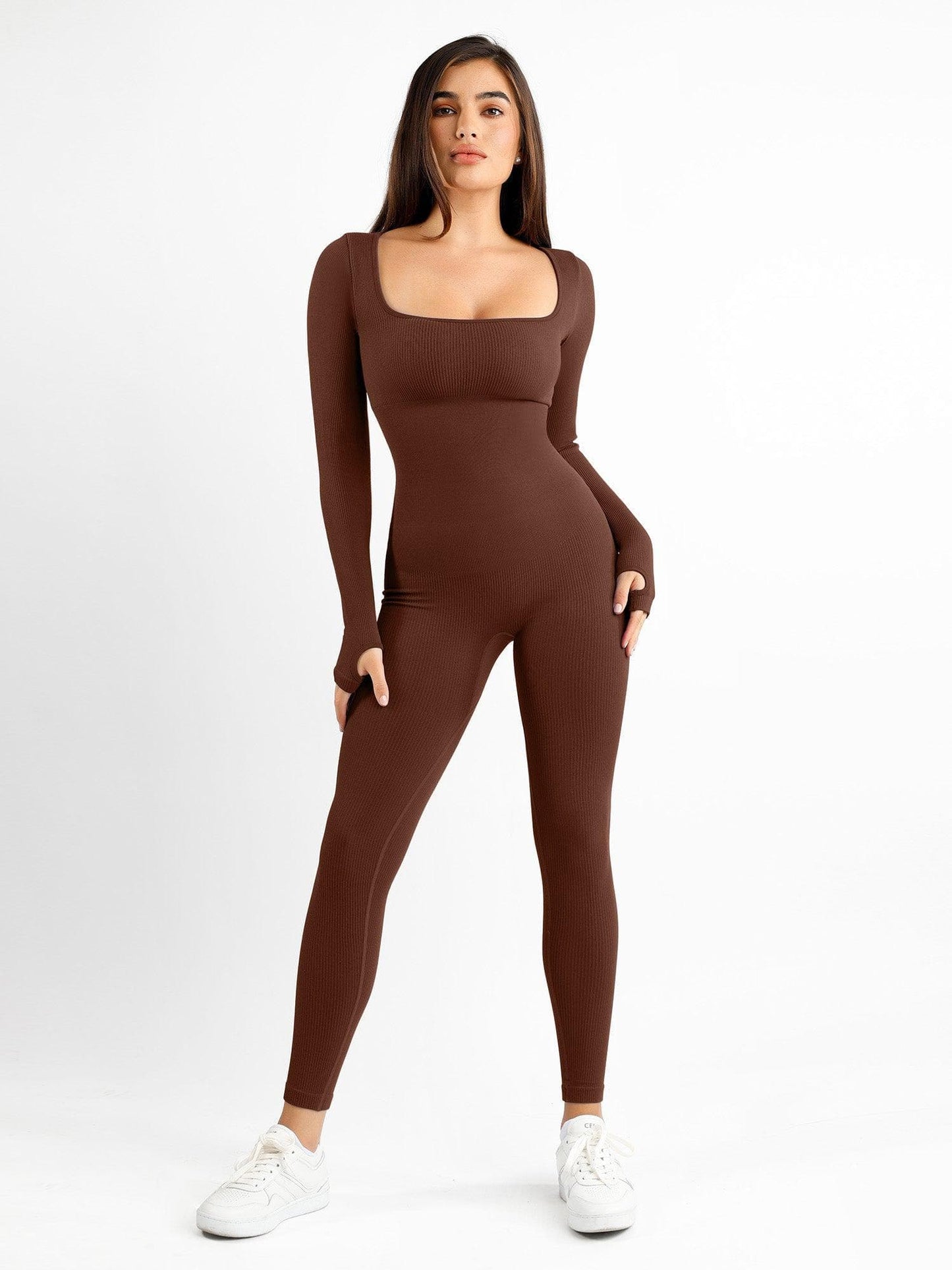 【🔥Hot Sale🔥】Shapewear Seamless Square Neck Workout Jumpsuit or Romper