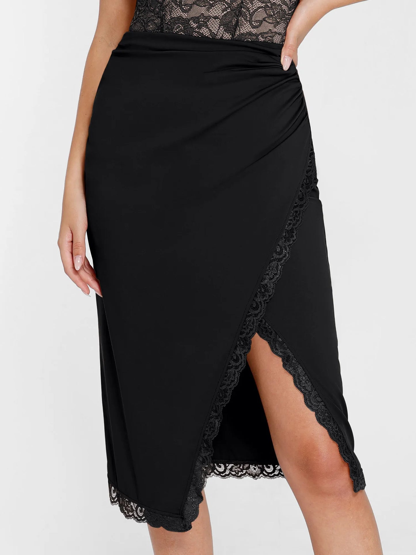 【🔥Hot Sale🔥】Shapewear Sculpting Lace Bodysuit or Midi Skirt or Shrug