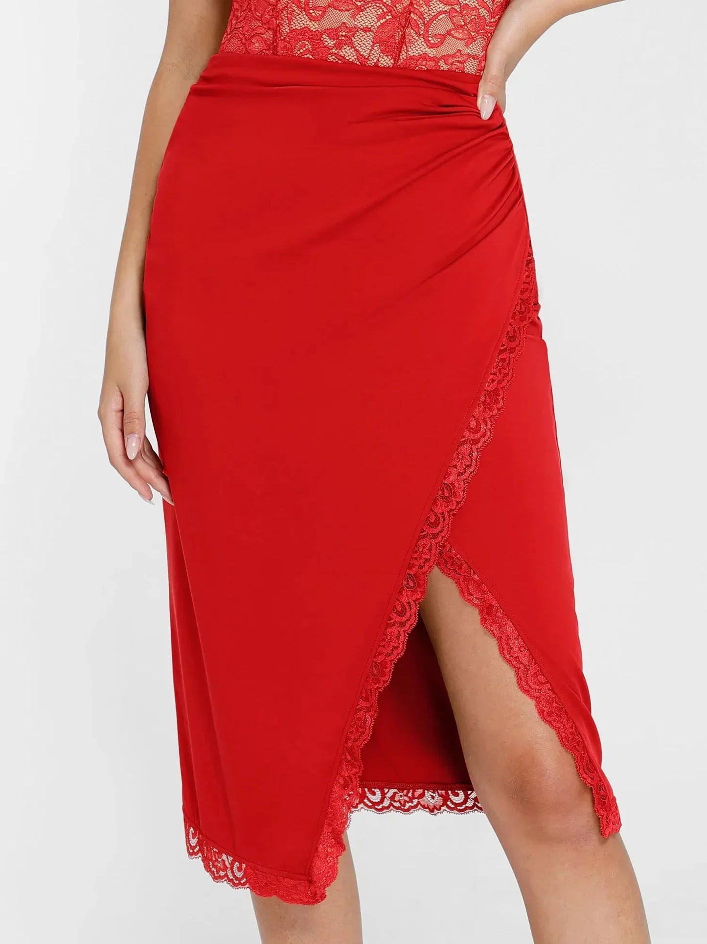 【🔥Hot Sale🔥】Shapewear Sculpting Lace Bodysuit or Midi Skirt or Shrug