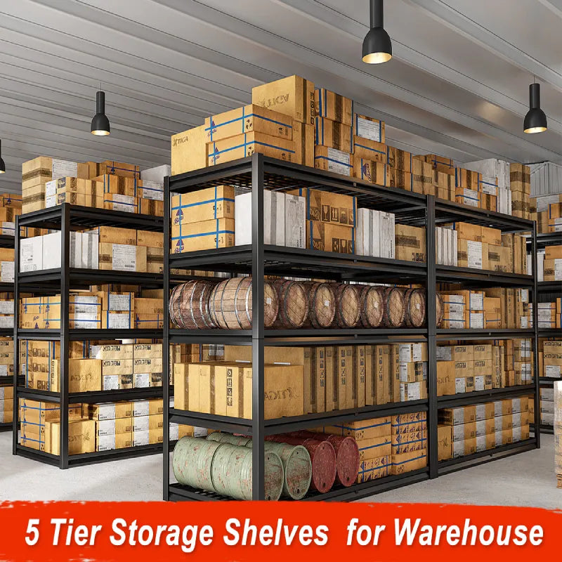 【🔥Factory Direct Clearout Sale🔥】2 Packs 3000LBS Garage Shelving 5 Tier Rust-Proof Adjustable Industrial Shelving Metal Storage Shelves Easy Assembly 10 Minutes