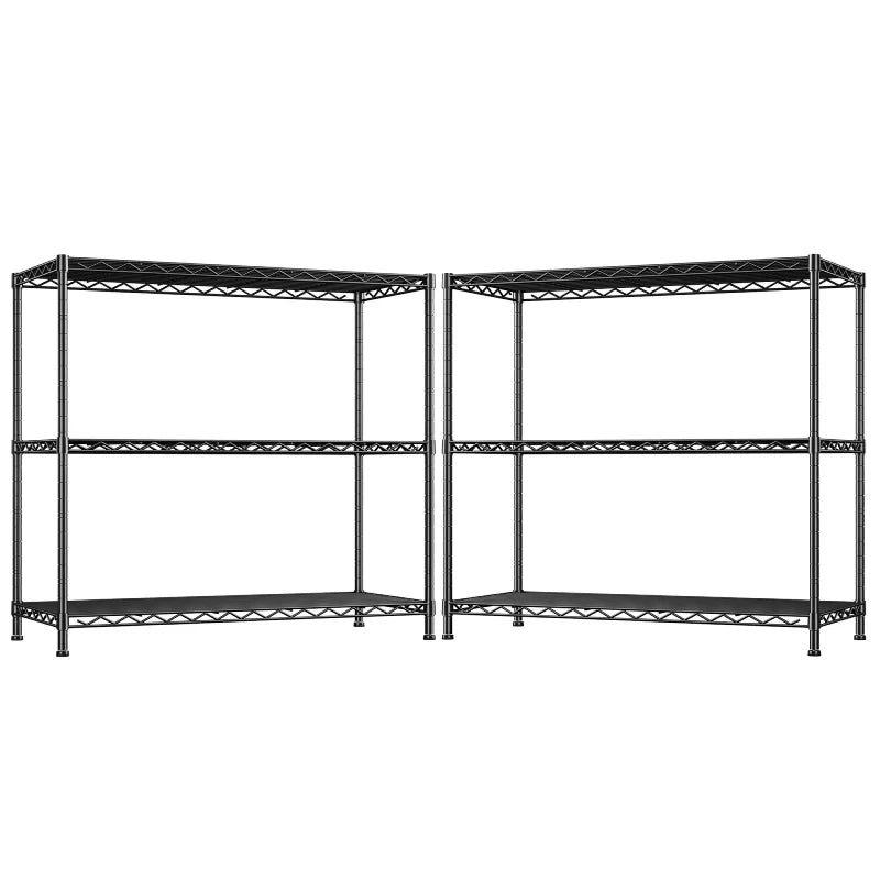 【🔥Factory Direct Clearout Sale🔥】3-Shlef Metal Shelves, Adjustable Steel Wire Shelving Units, Storage Rack for Kitchen Pantry Closet Dorm