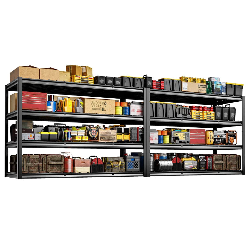 【🔥Factory Direct Clearout Sale🔥】60" W Industrial Metal Shelving 4-Tier Garage Steel Shelving for Warehouse, Basement, Pantry