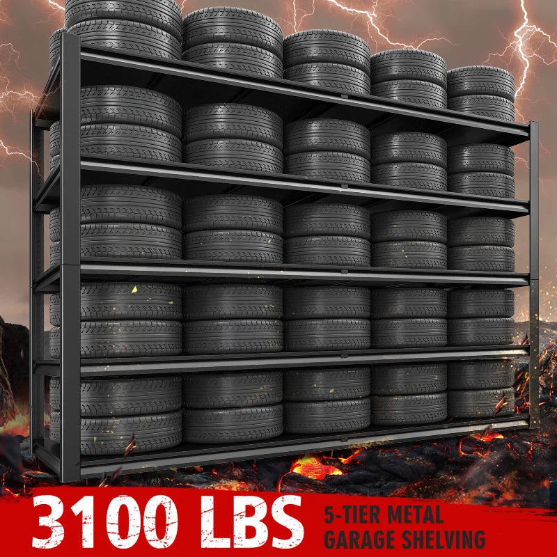 【🔥Factory Direct Clearout Sale🔥】78"H Storage Shelves 3100LBS Garage Shelving Heavy Duty Adjustable Metal Shelves Unit for Storage Rack