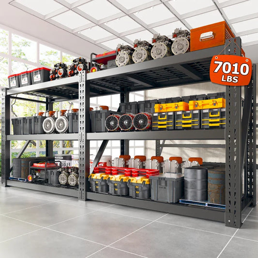 【🔥Factory Direct Clearout Sale🔥】3-Tier 93" W Industrial Shelving Rack, 7010LBS Capacity Garage Storage Rack with 2337LB/Shelf , Metal Shelving Unit for Warehouse, Basement, Commercial