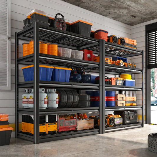 【🔥Factory Direct Clearout Sale🔥】2 Packs 35.6"W Steel Shelving 2500LBS Heavy Duty Storage Shelves Adjustable Storage Shelves for Garage, Kitchen,Basement
