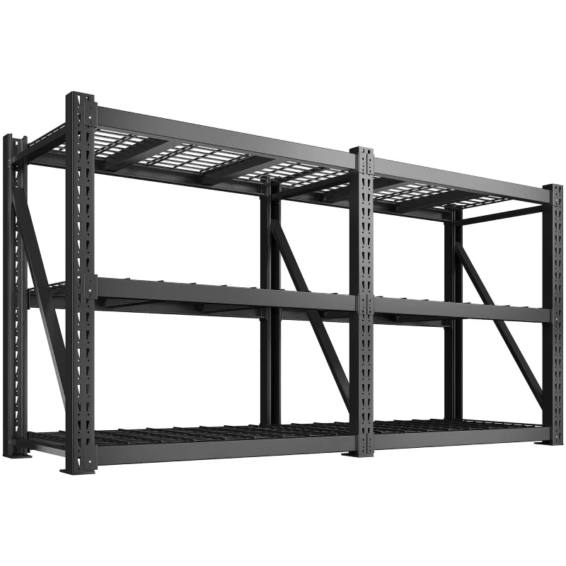 【🔥Factory Direct Clearout Sale🔥】3-Tier 93" W Industrial Shelving Rack, 7010LBS Capacity Garage Storage Rack with 2337LB/Shelf , Metal Shelving Unit for Warehouse, Basement, Commercial