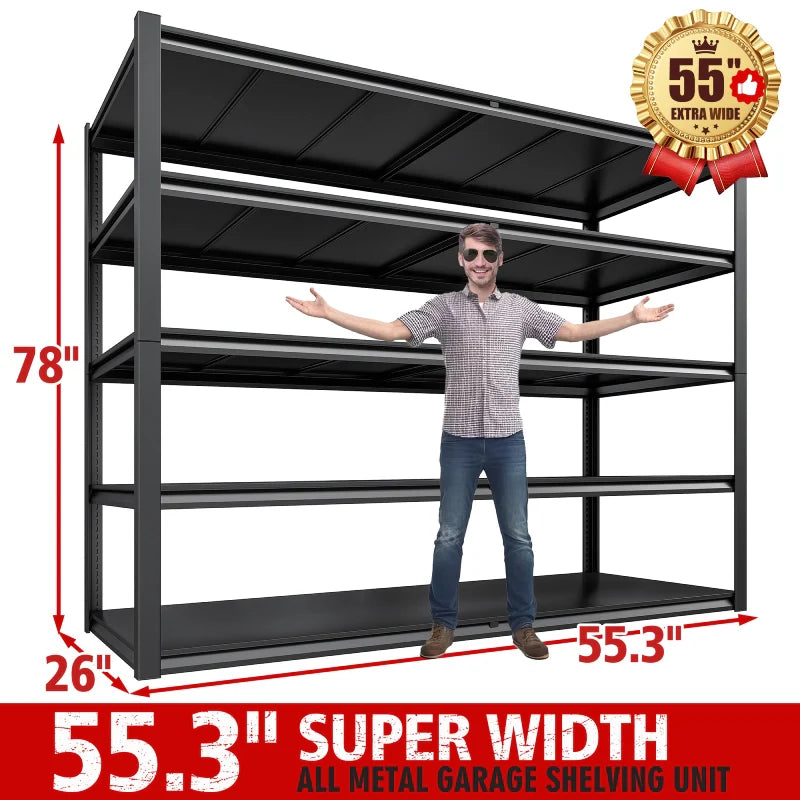 【🔥Factory Direct Clearout Sale🔥】78"H Storage Shelves 3100LBS Garage Shelving Heavy Duty Adjustable Metal Shelves Unit for Storage Rack