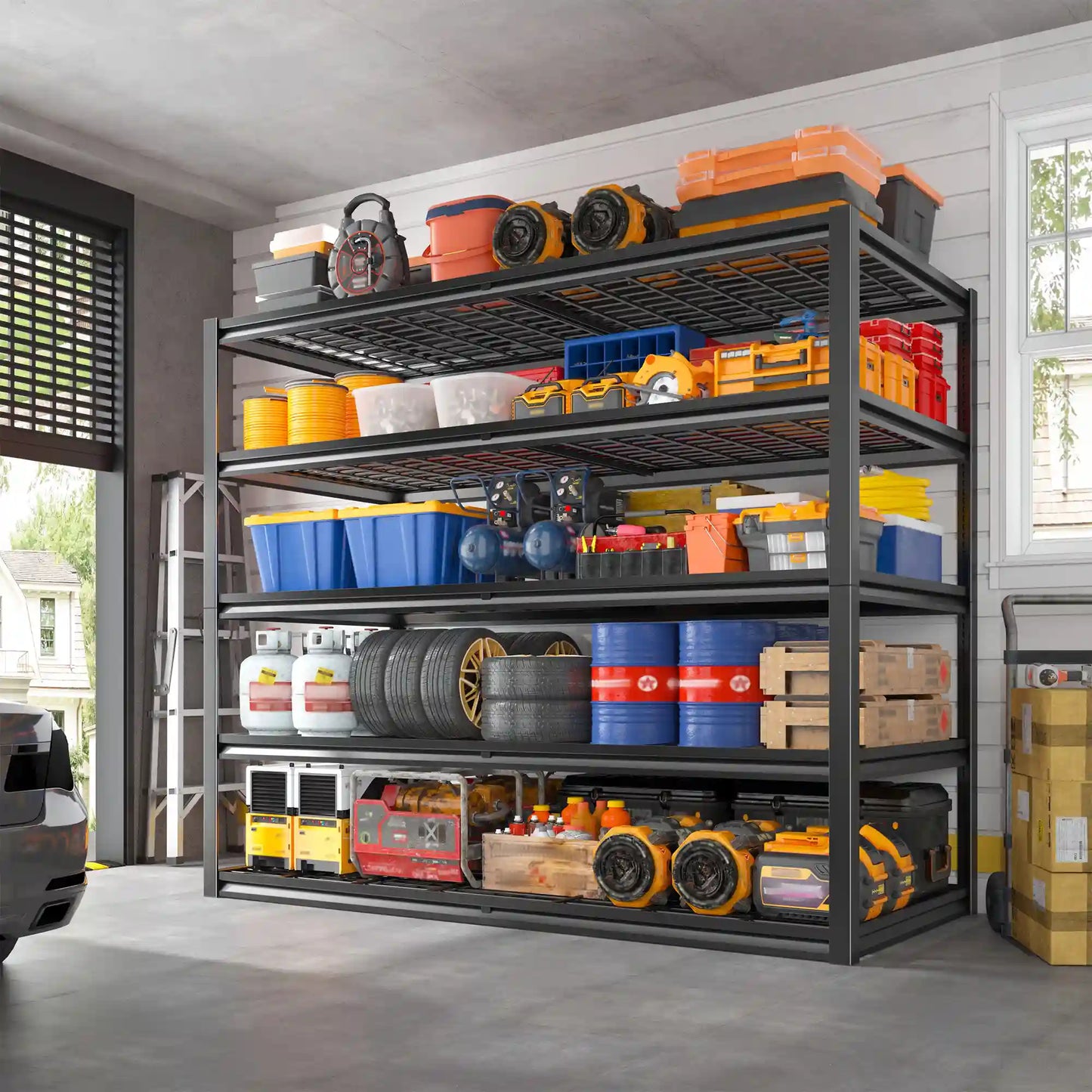 【🔥Factory Direct Clearout Sale🔥】2 Packs 3000LBS Garage Shelving 5 Tier Rust-Proof Adjustable Industrial Shelving  Metal Storage Shelves Easy Assembly 10 Minutes