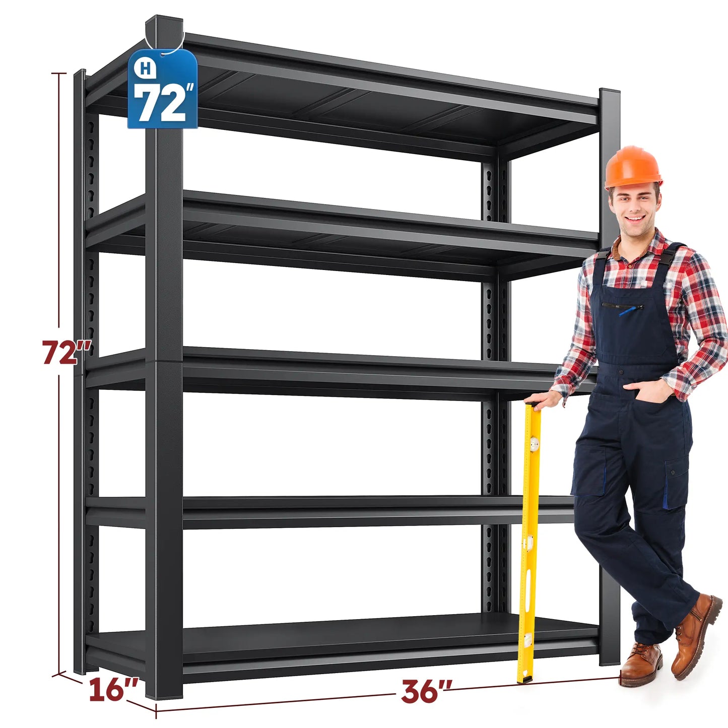 【🔥Factory Direct Clearout Sale🔥】36" W Adjustable Metal Storage Rack,2650LBS Heavy Duty Garage Shelves , Ultra-Sturdy Shelving for Garage, Basement & Workshop