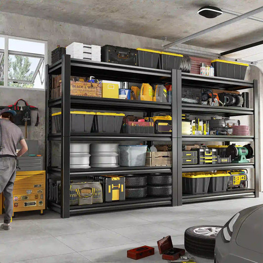 【🔥Factory Direct Clearout Sale🔥】36" W Adjustable Metal Storage Rack,2650LBS Heavy Duty Garage Shelves , Ultra-Sturdy Shelving for Garage, Basement & Workshop