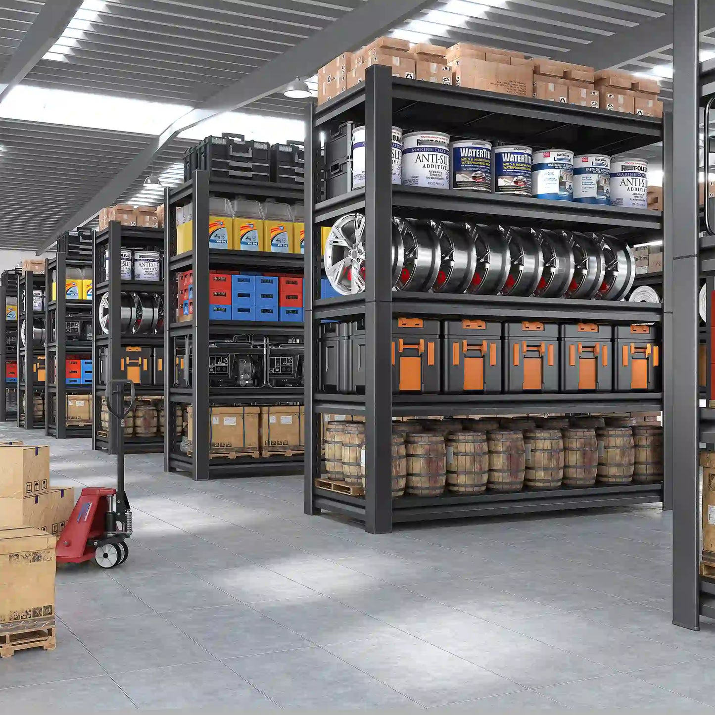 【🔥Factory Direct Clearout Sale🔥】36" W Adjustable Metal Storage Rack,2650LBS Heavy Duty Garage Shelves , Ultra-Sturdy Shelving for Garage, Basement & Workshop