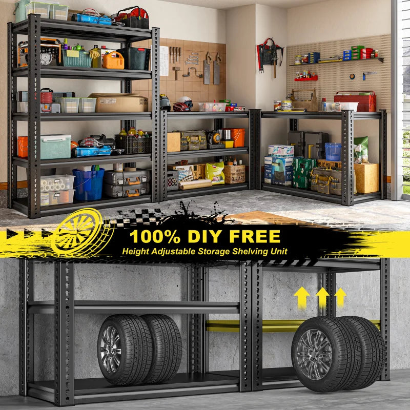 【🔥Factory Direct Clearout Sale🔥】31.7" W Storage Shelves 2000 lbs Adjustable 5-Tier Metal Shelving Units and Storage Rack Shelf