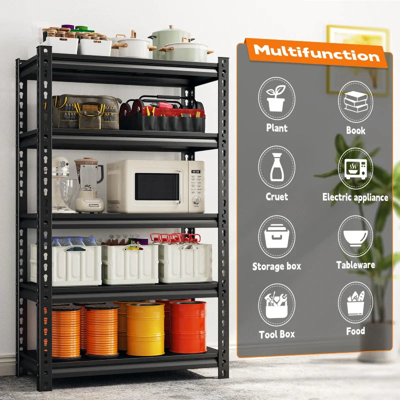 【🔥Factory Direct Clearout Sale🔥】28"W Shelving and Racking 1600 Lbs Adjustable Storage Shelving for Pantry,Garage and Storage Room.