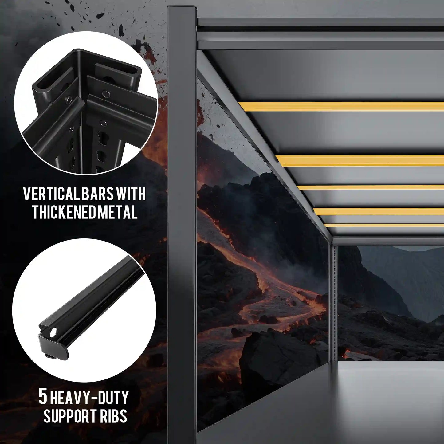 【🔥Factory Direct Clearout Sale🔥】60"W x 72"H 5-Tier Industrial Garage Shelving,3000LBS Heavy Duty Storage Shelves,Adjustable Metal Shelving for Basement Warehouse