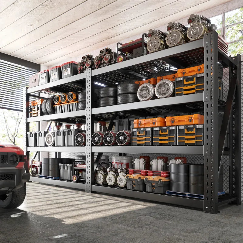 【🔥Factory Direct Clearout Sale🔥】4-Tier 93" W Industrial Shelving Rack, 9348LBS Capacity Garage Storage Rack with 2337LB/Shelf , Metal Shelving Unit for Warehouse, Basement, Commercial
