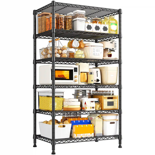 【🔥Factory Direct Clearout Sale🔥】71"H Wire Shelving Units,6 Tier Storage Shelves,Adjustable Detachable Storage Shelving Unit for Kitchen Laundry Pantry Garage Commercial
