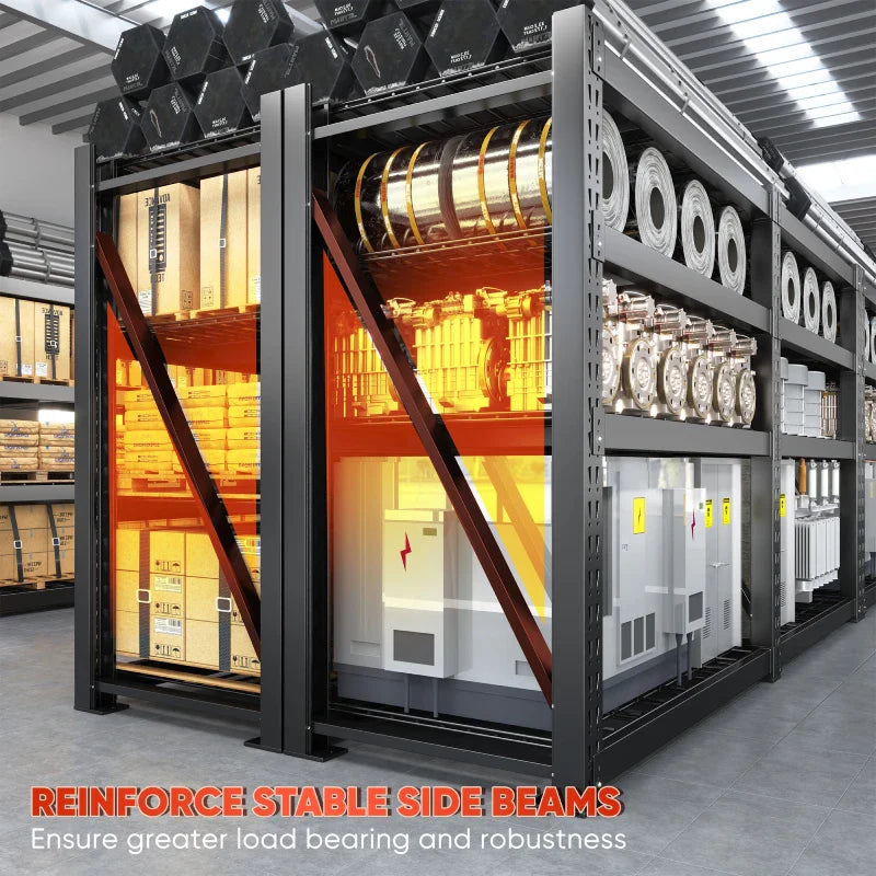 【🔥Factory Direct Clearout Sale🔥】4-Tier 93" W Industrial Shelving Rack, 9348LBS Capacity Garage Storage Rack with 2337LB/Shelf , Metal Shelving Unit for Warehouse, Basement, Commercial
