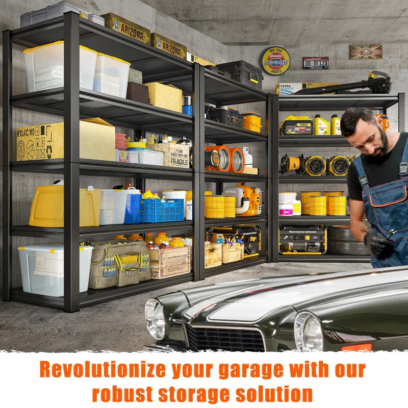【🔥Factory Direct Clearout Sale🔥】32"W Garage Shelving Heavy Duty, 2000lbs Adjustable Garage Storage Shelves 5 Tier Metal Shelving for Basement Pantry Warehouse Garage