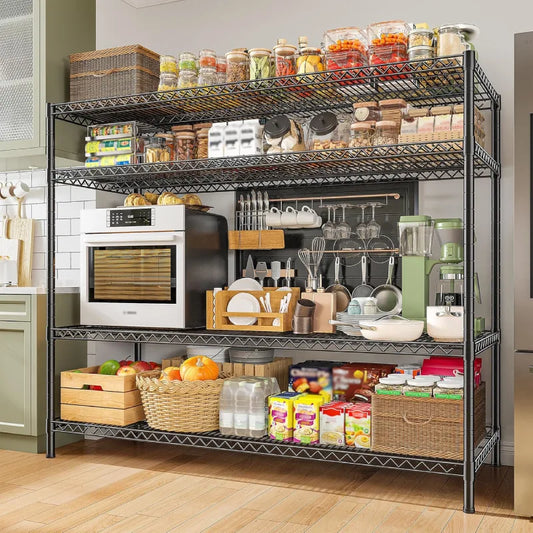 【🔥Factory Direct Clearout Sale🔥】55.5W Wire Shelves, 2560lbs Heavy Duty Metal Shelving Units, Adjustable Storage Rack for Garage Kitchen pantry