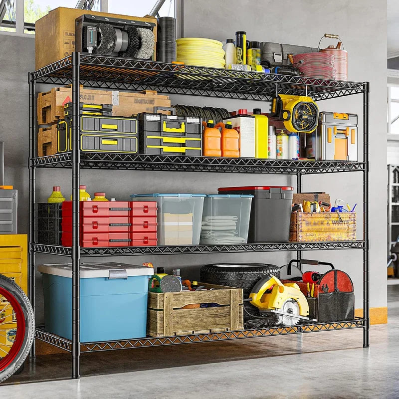 【🔥Factory Direct Clearout Sale🔥】55.5W Wire Shelves, 2560lbs Heavy Duty Metal Shelving Units, Adjustable Storage Rack for Garage Kitchen pantry