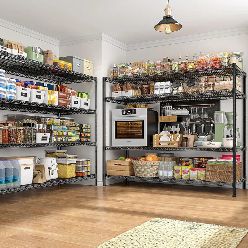 【🔥Factory Direct Clearout Sale🔥】55.5W Wire Shelves, 2560lbs Heavy Duty Metal Shelving Units, Adjustable Storage Rack for Garage Kitchen pantry