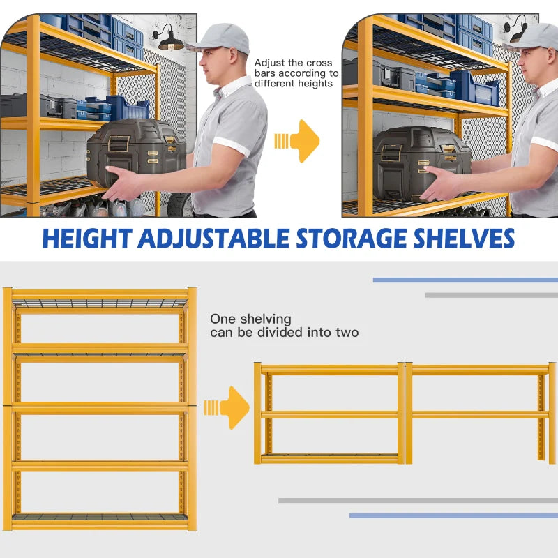 【🔥Factory Direct Clearout Sale🔥】40"W x 18"D Garage Shelving  5-Tier Heavy Duty Shelving  2550 LBS Adjustable Storage Shelves for Pantry Kitchen Basement Warehouse