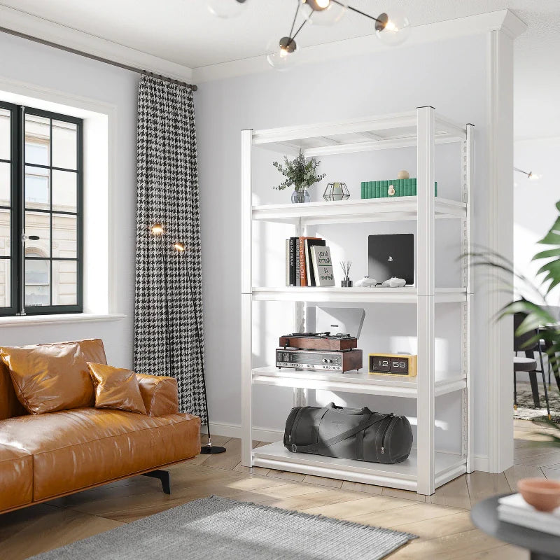【🔥Factory Direct Clearout Sale🔥】63" H White Metal Shelving Unit, 2010 LBS Adjustable Heavy Duty Storage Shelves, Utility Rack for Pantry Kitchen