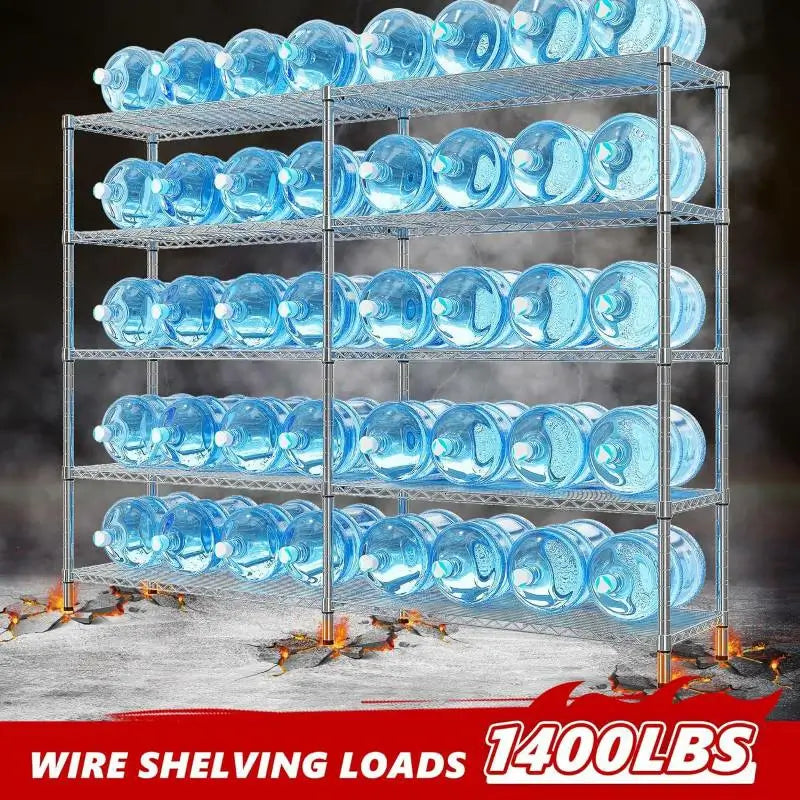 【🔥Factory Direct Clearout Sale🔥】58" W Storage Shelves Wire Shelving Unit 1400LB Metal Shelves,Chrome