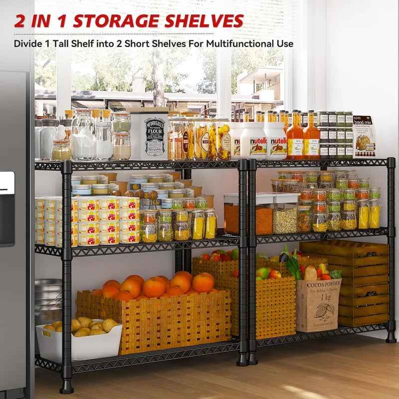【🔥Factory Direct Clearout Sale🔥】35"W Wire Storage Shelving Units, 6-Tier Adjustable, 1000lbs Metal Shelf for Kitchen Pantry Basement