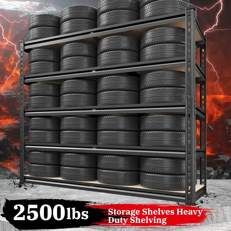 【🔥Factory Direct Clearout Sale🔥】40"W x 20"D Freestanding Garage Shelving, 2,500lbs Heavy Duty Steel Shelves, Adjustable Commercial Shelving Racks for Basement Pantry Kitchen