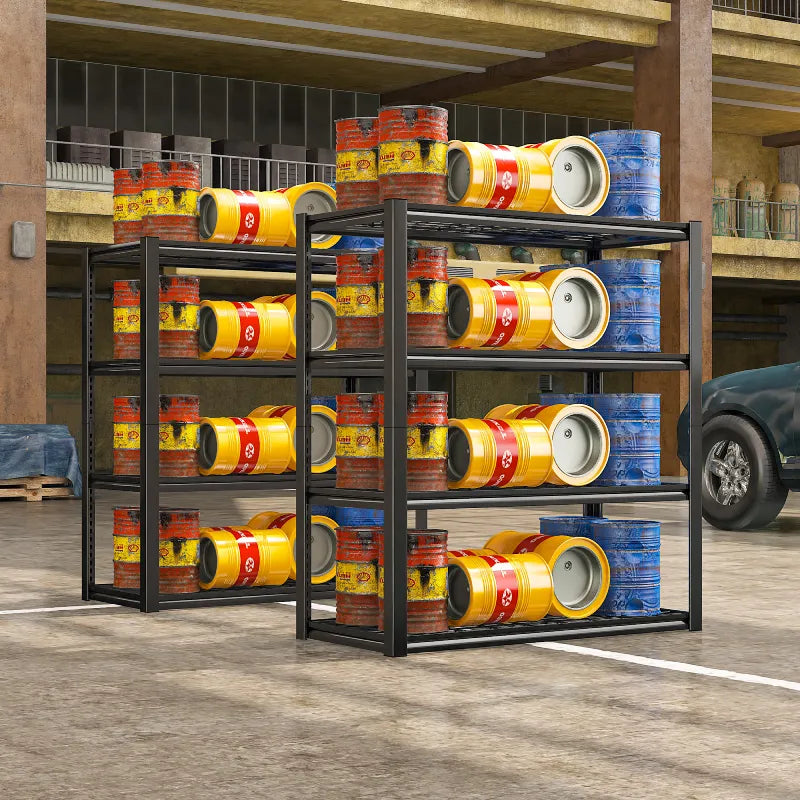 【🔥Factory Direct Clearout Sale🔥】59.9H 4 Tiers Industrial Shelves Adjustable Shelving for Garage Warehouse Basement Loads 2200LBS