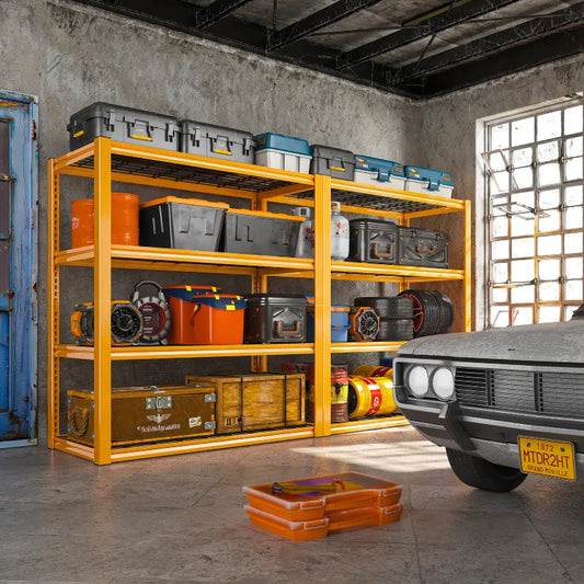 【🔥Factory Direct Clearout Sale🔥】4 Tier Shelves 60"H Garage Storage Shelves 2200 LBS  Free Assembly Tools Included for Garage Organization
