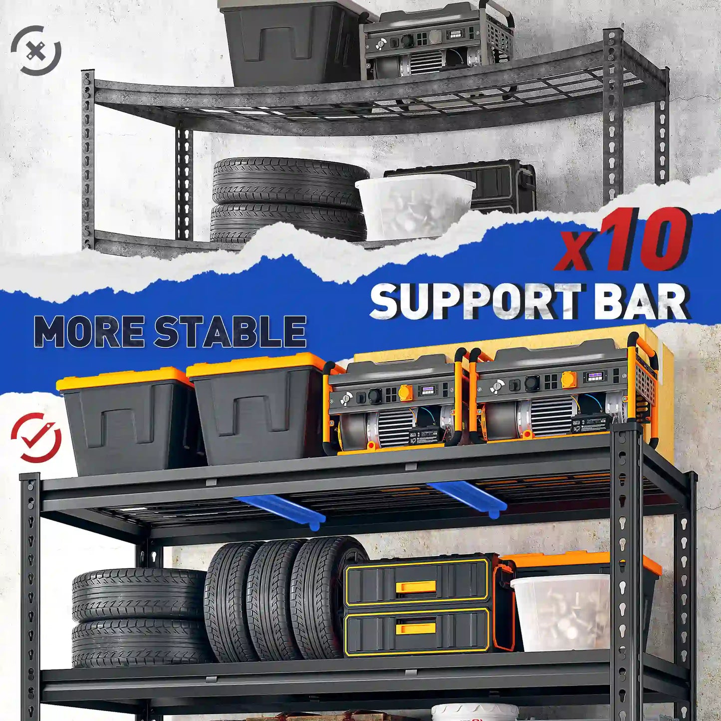 【🔥Factory Direct Clearout Sale🔥】Food Store Shelves 5-Tier Adjustable Shelving 48"W x 72"H 2750 LBS for kitchen, Warehouse, Basement, Workshop